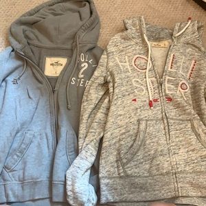 Two Grey Hollister Hoodies